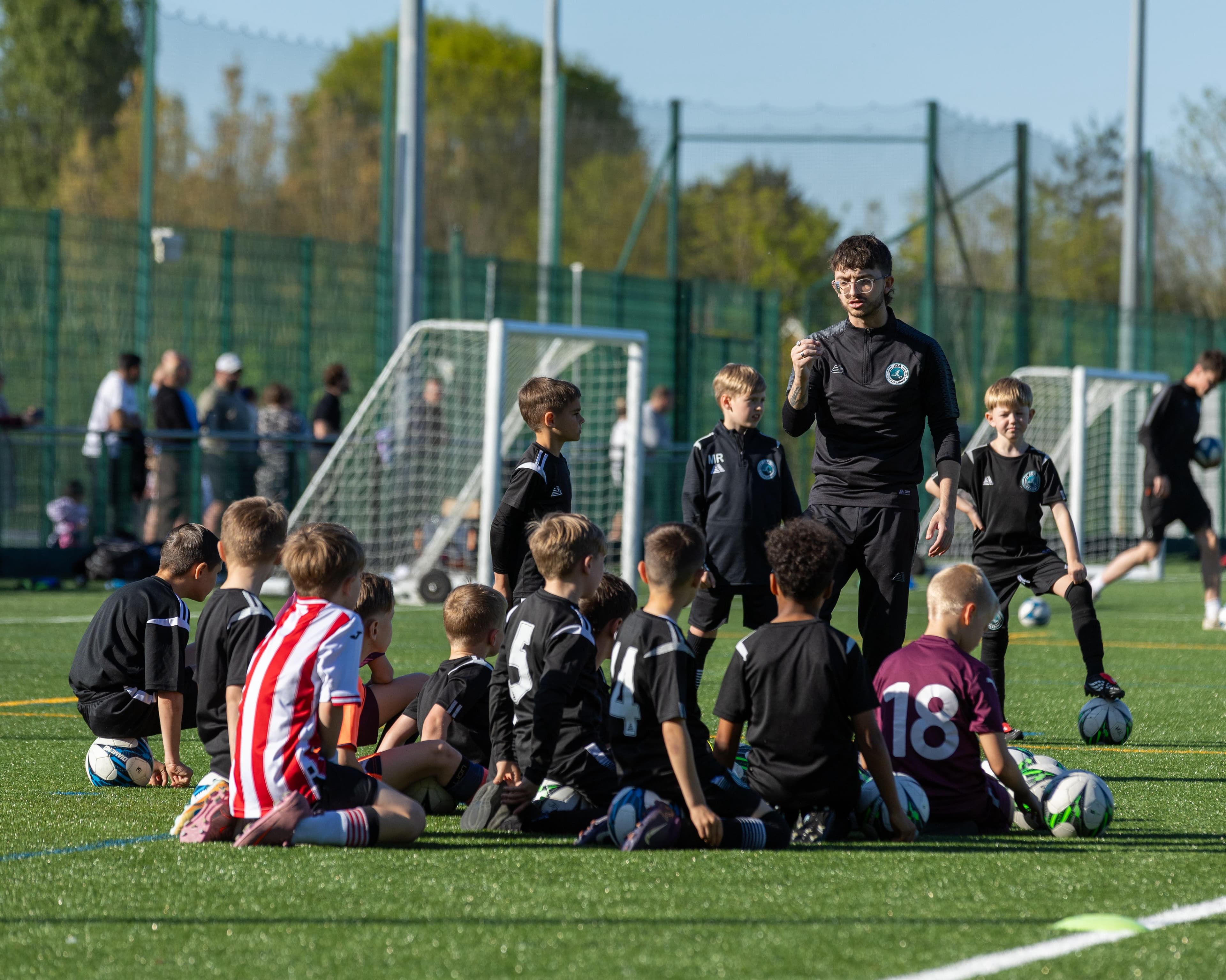 A JDA player working through a technical dribbling drill