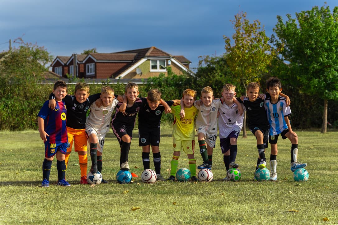 JDA players group photo at a holiday camp
