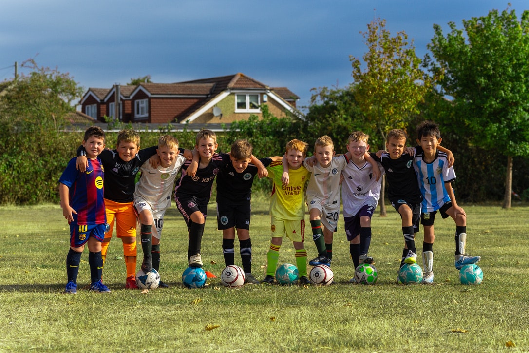 JDA players group photo at a holiday camp