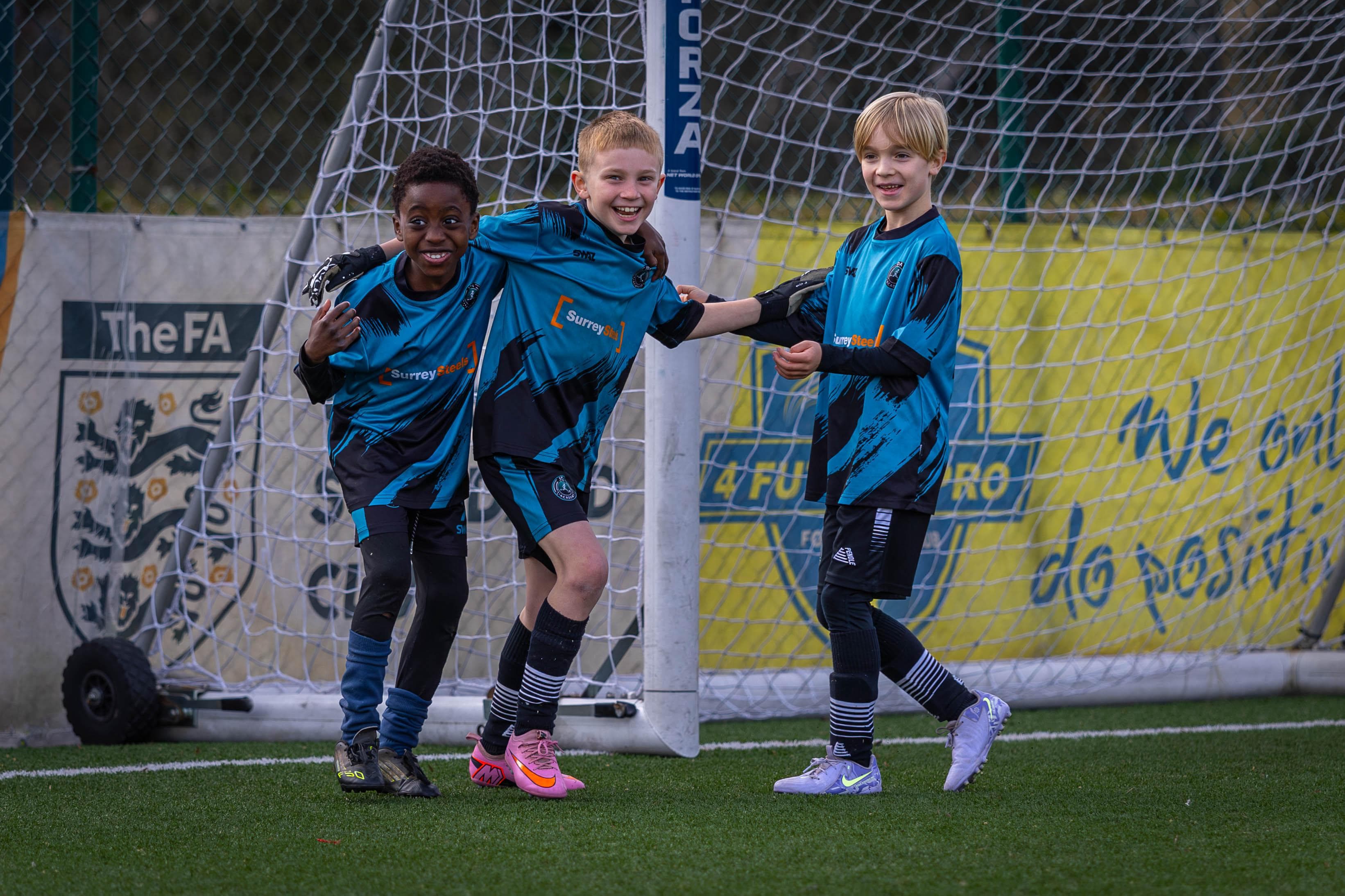 A JDA Academy player in possession during a training session